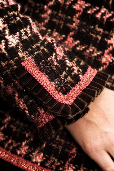 Detail of couture jacket