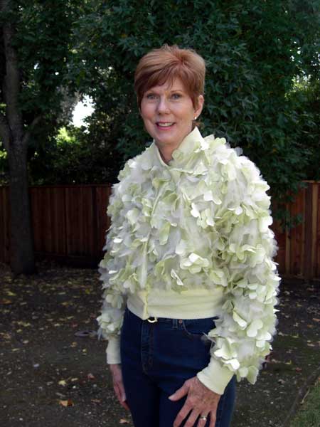 Sharon's fluffy jacket